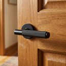 Bouton de porte rond en Zamak noir RS-510