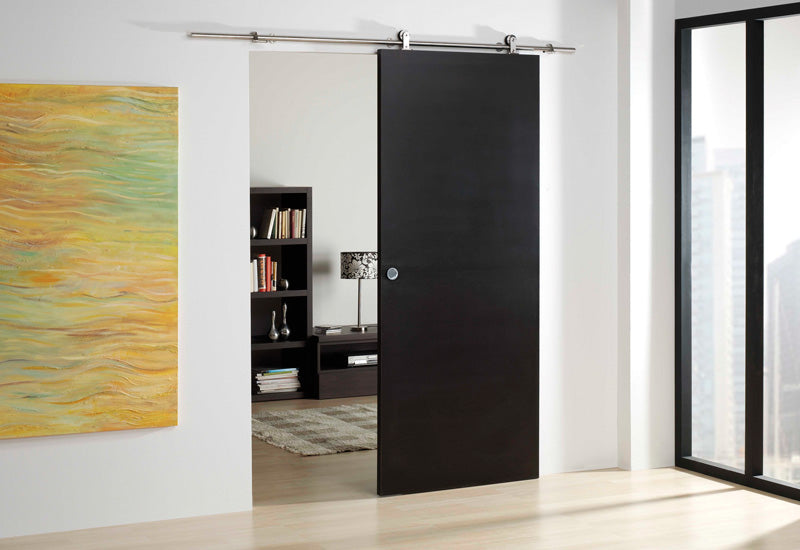 Quincaillerie en acier inoxydable pour porte coulissante extérieure en bois