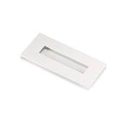 Poignée de tirage blanche rectangulaire 3790 de 155x73mm à encastrer pour meubles et armoires