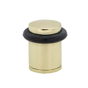 Butée de porte cylindrique dorée avec amortisseur en caoutchouc et 20 mm de diamètre