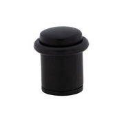 Butoir de porte cylindrique noir avec amortisseur en caoutchouc et 20 mm de diamètre