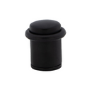 Butoir de porte cylindrique noir avec amortisseur en caoutchouc et 20 mm de diamètre