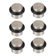 6 butoirs de porte cylindriques avec amortisseur en caoutchouc et 19 mm de diamètre