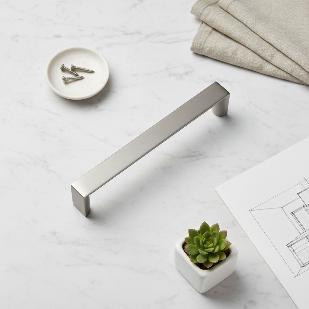 Poignée en aluminium modèle TCB pour nickel satiné entraxe 192mm