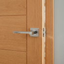 Béquille en zamak modèle 610 avec rosace carrée en finition nickel combinée pour portes