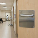 Poignée modèle "603" avec plaque carrée de 170 mm en acier inoxydable pour portes
