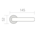 Manilla curva Nix tubular de acero inoxidable con Roseta Redonda para puertas (HD)
