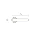 Manilla Dana con roseta redonda de aluminio para puertas (HD)