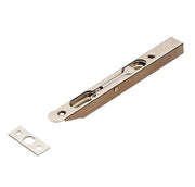 Verrou à encastrer en acier 160x14,5 mm nickel satiné pour porte double