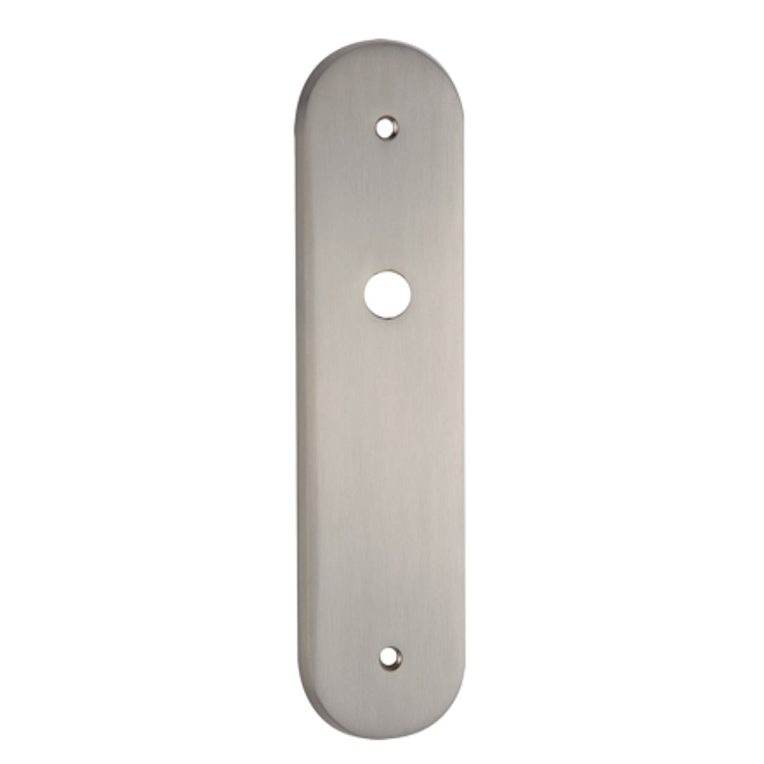 PLACA ovalada de zamak para montar manillas. TAPA-POMOS. – Cromo Mate (HD)