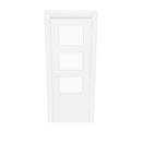 Porte HEAV à 3 vitrages, en bloc de 2030x905x35, à âme pleine, finition blanche