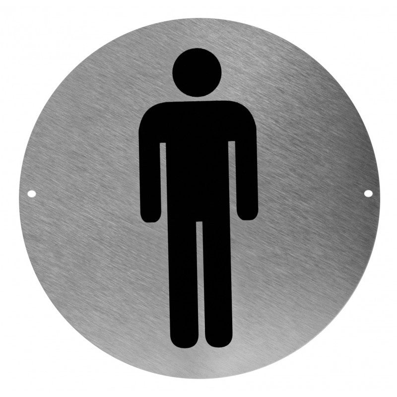 Plaque de toilette en acier inoxydable pour hommes